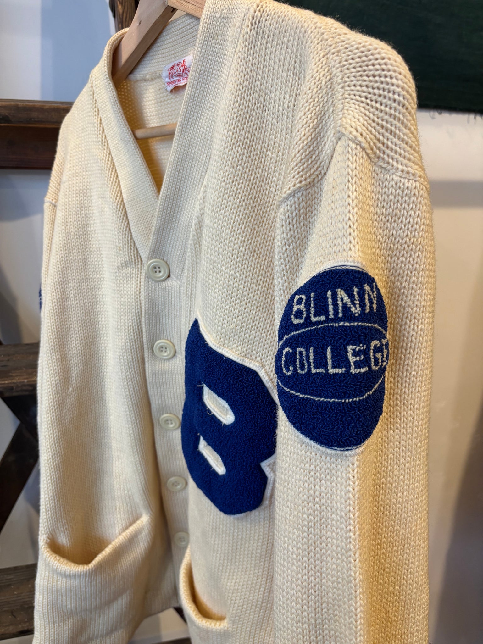 60s Letterman Blinn College Cardigan - M