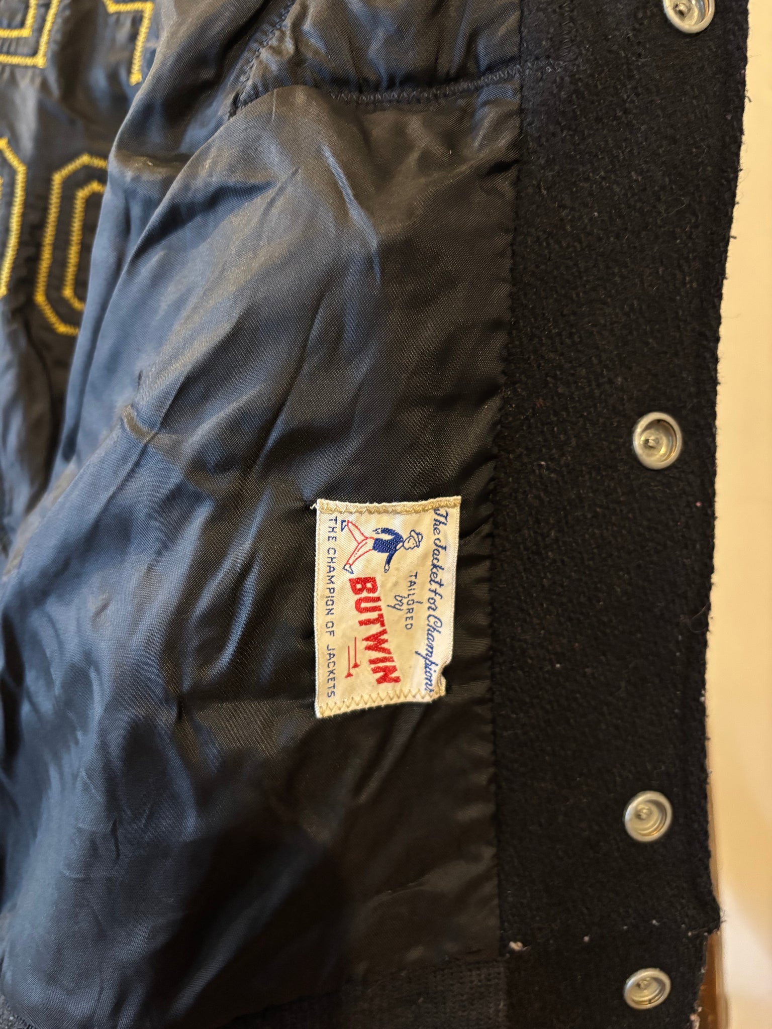 60s 70s Penn Hockey Varsity Jacket - L