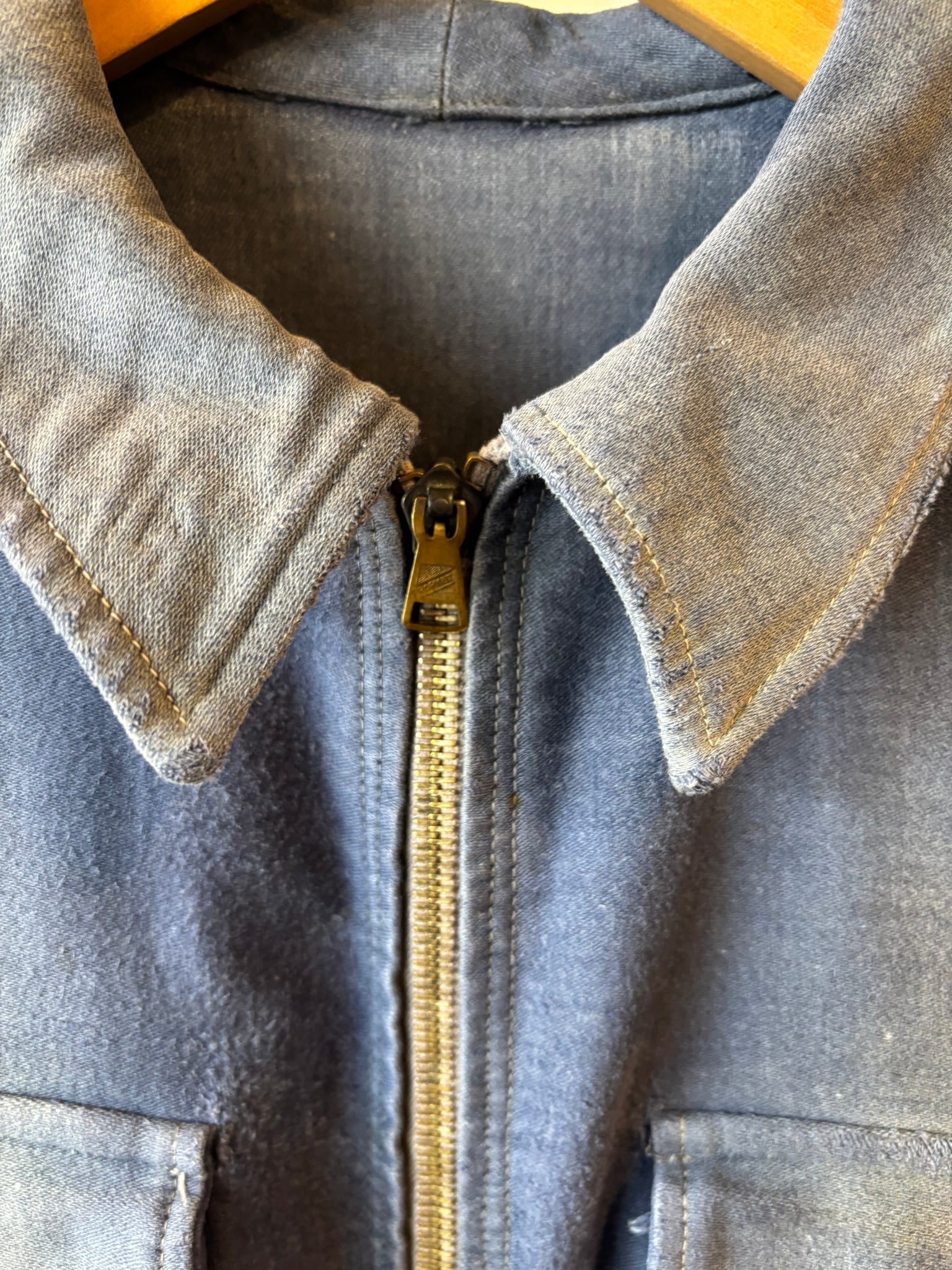 40s-50s Moleskin French Cyclist Jacket - XS
