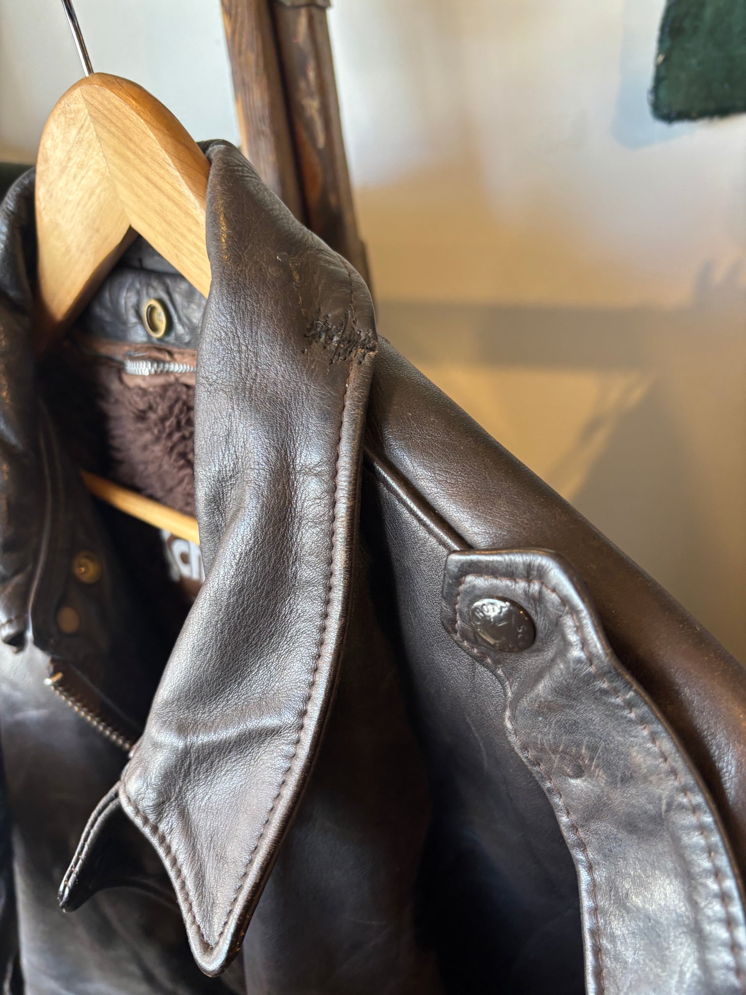 Schott BrownLeather Flight Jacket - XL
