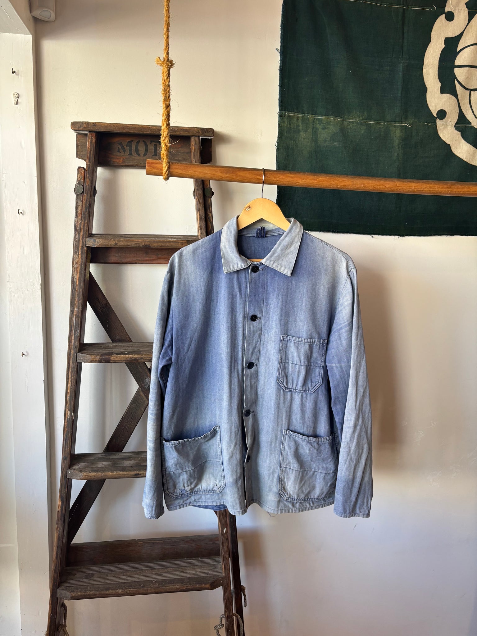 Perfectly Faded HBT Chore Jacket - M