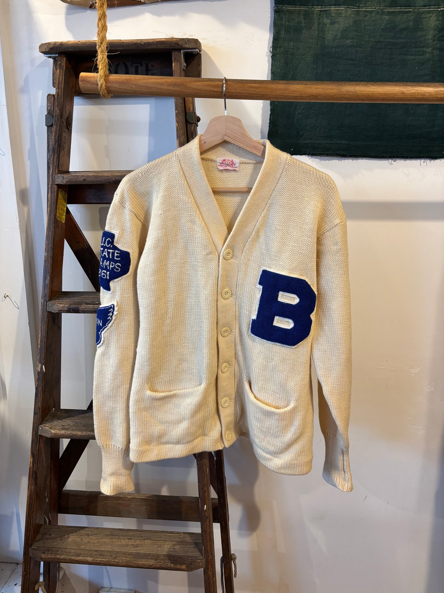 60s Letterman Blinn College Cardigan - M