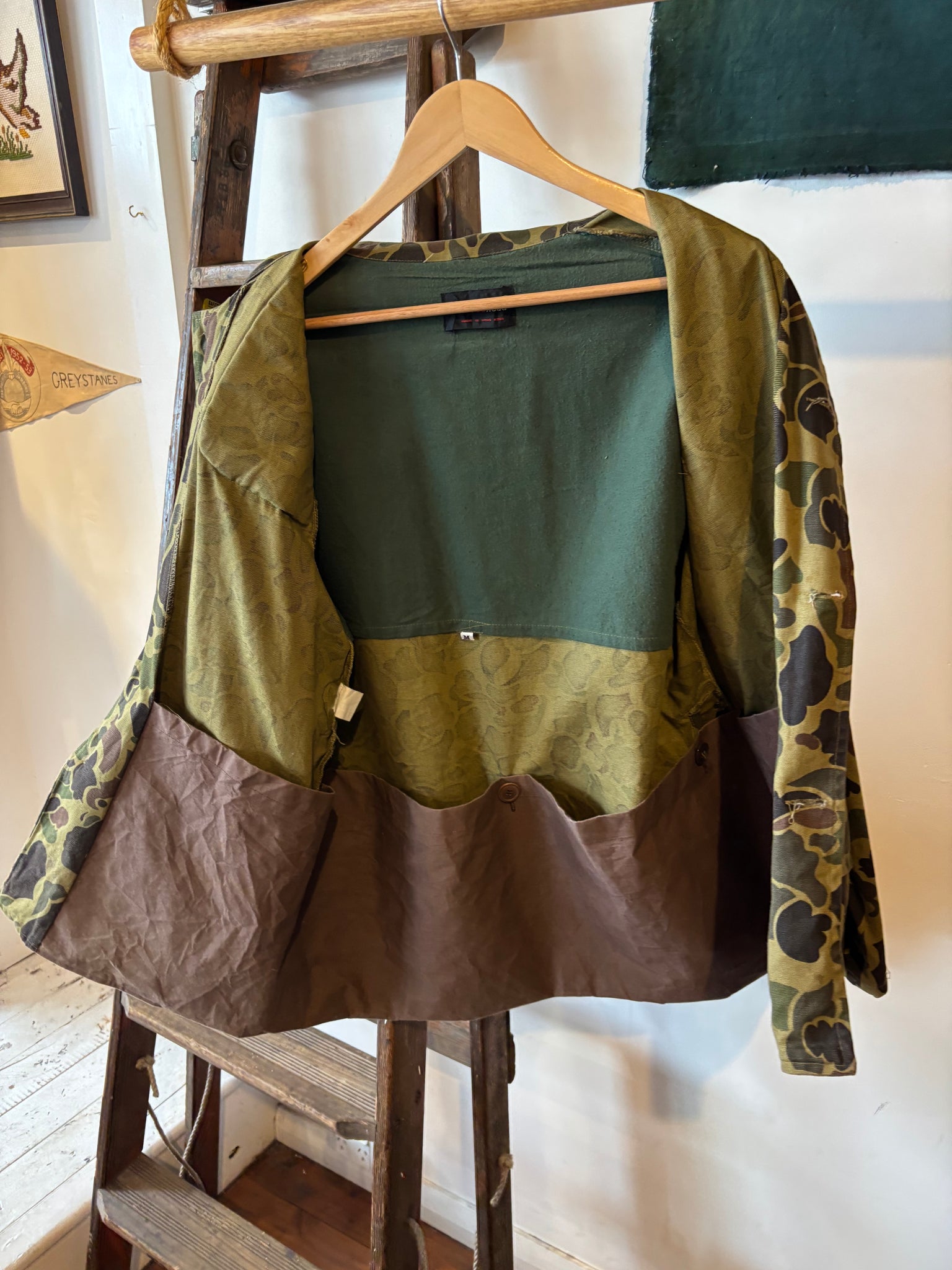 80s Red Head Duck Camo Hunting Jacket - L
