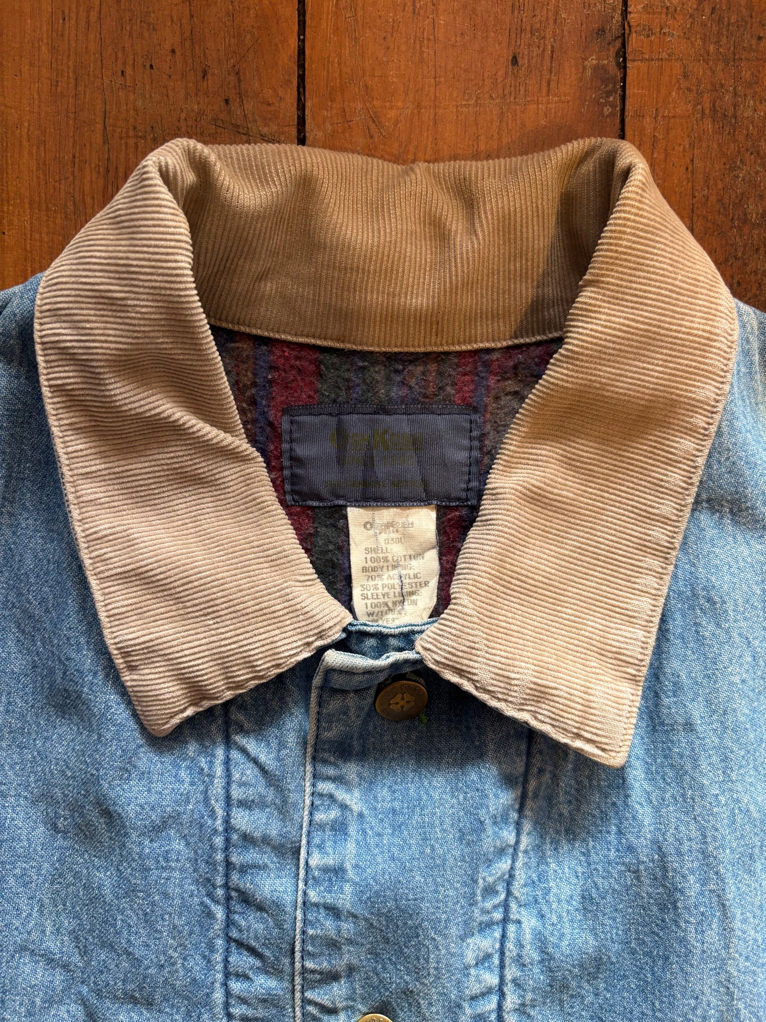 Oshkosh Denim Blanket Lined Chore Jacket - XL