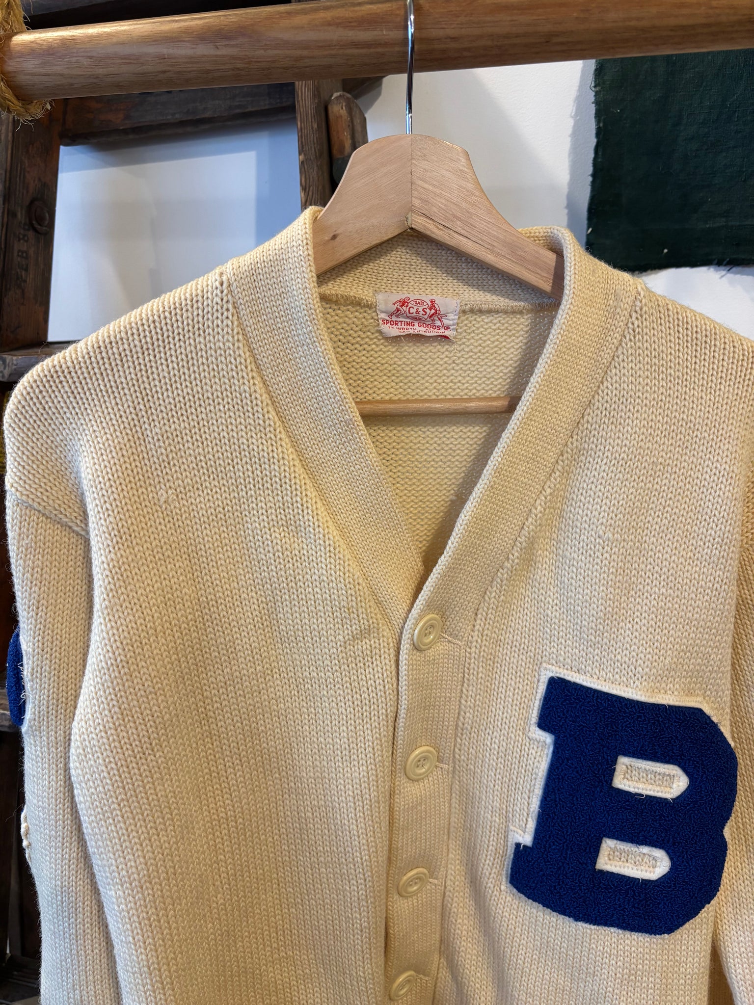 60s Letterman Blinn College Cardigan - M