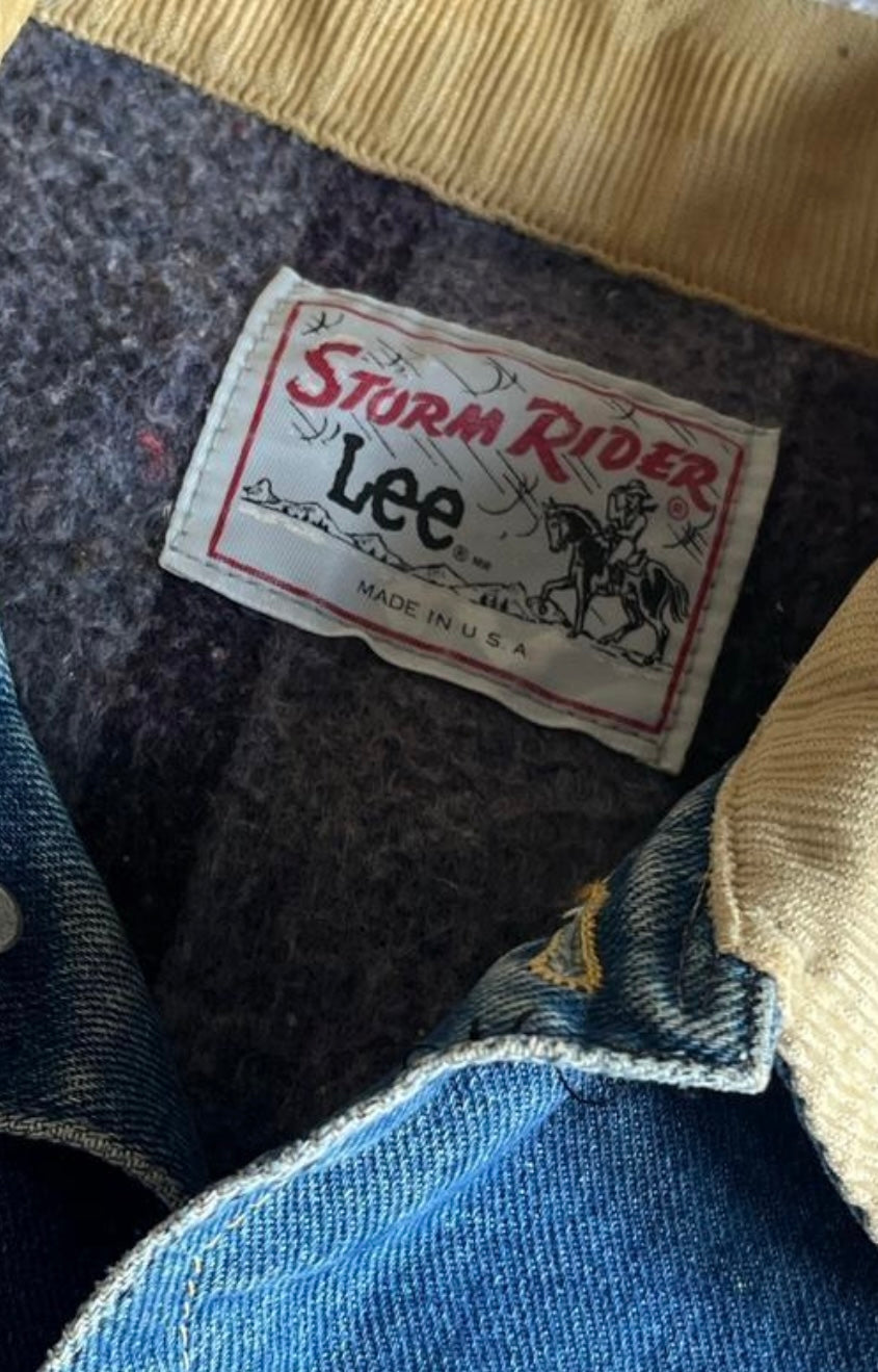 Veste Matelassée LEE Storm Rider Vintage - Bleu - Taille S (Homme) - Fabriquée Aux USA - Années 70