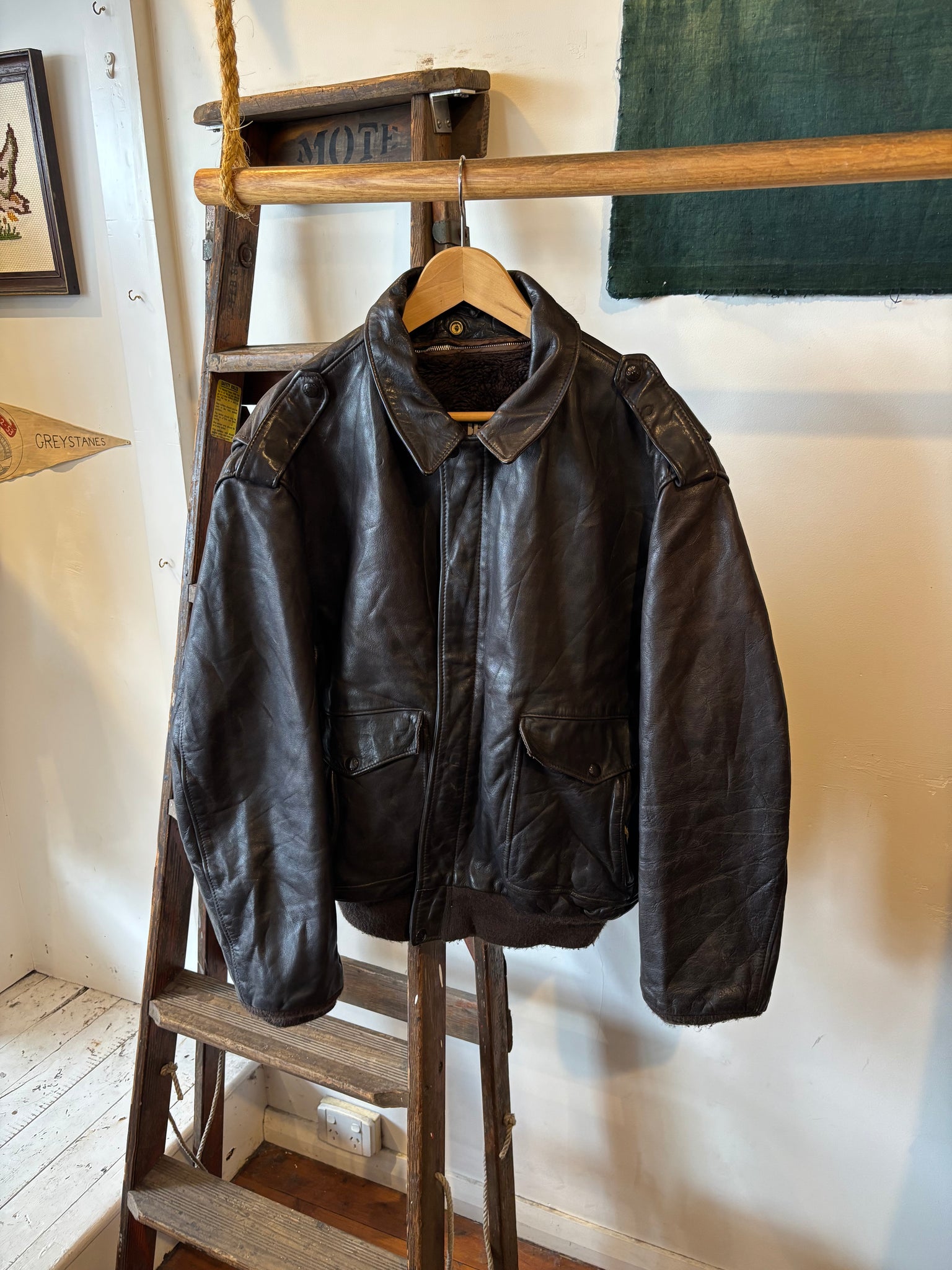 Schott BrownLeather Flight Jacket - XL