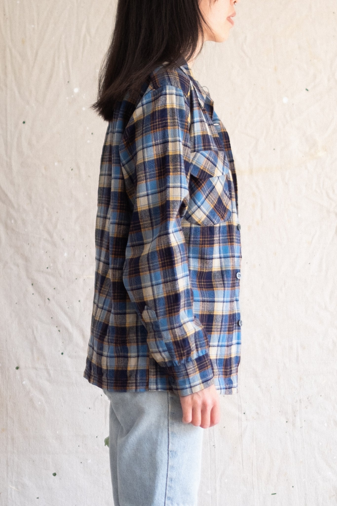 Pendleton Blue Plaid Wool Shirt - S