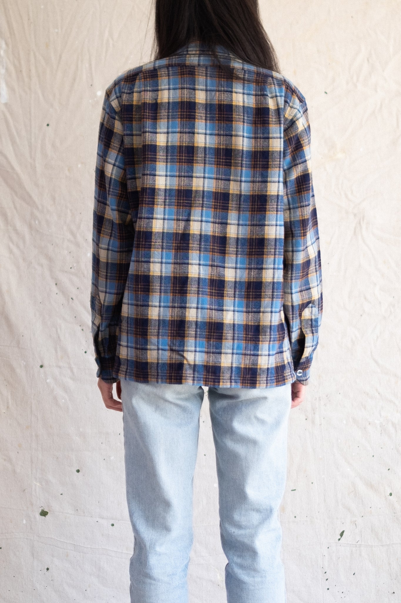 Pendleton Blue Plaid Wool Shirt - S