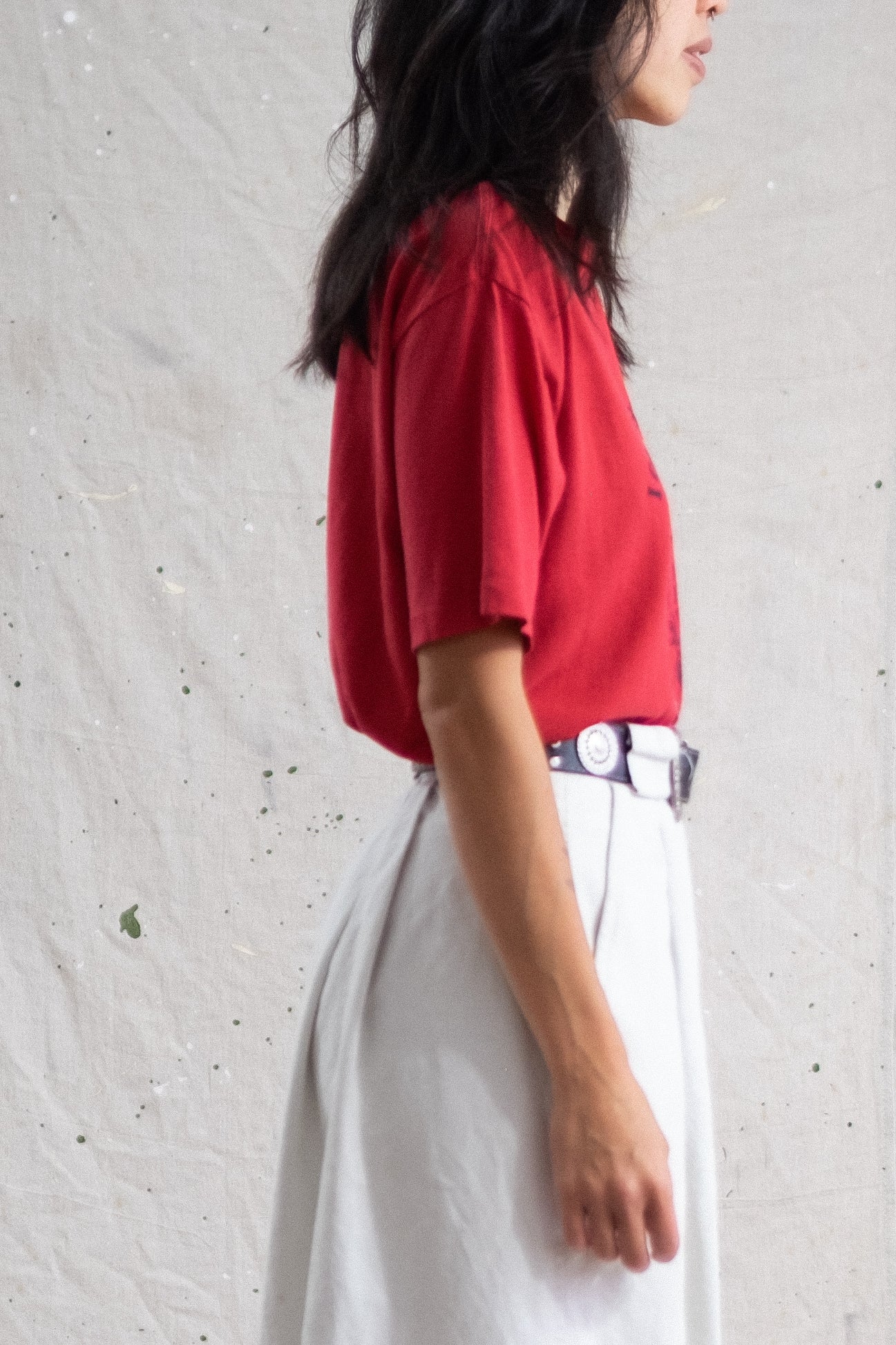 80s Red Softball t-shirt - M
