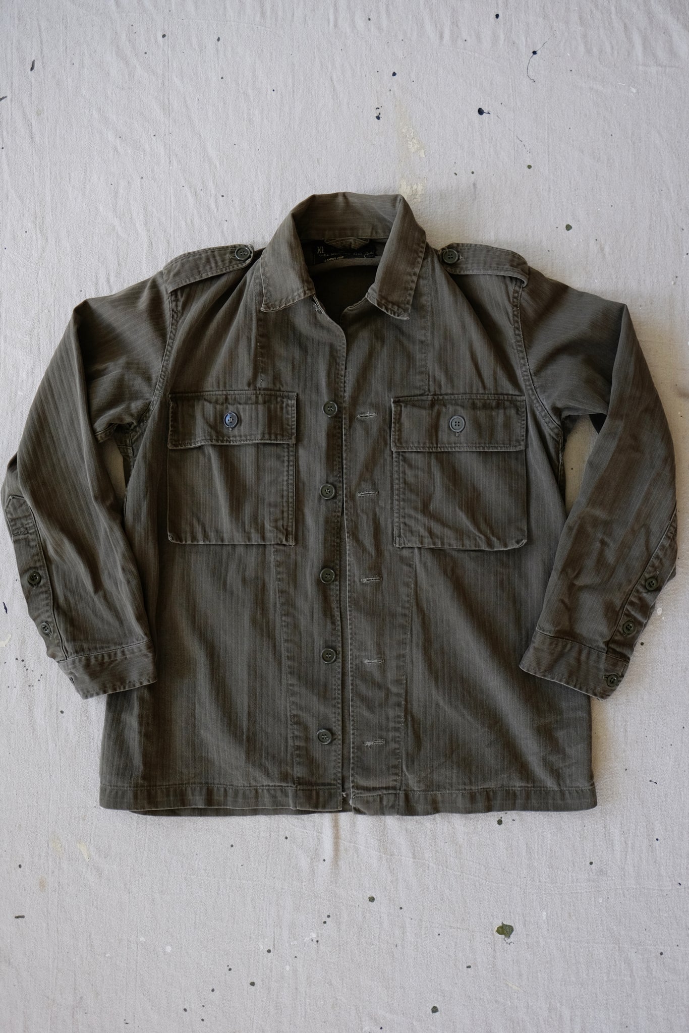 70s Dutch Army HBT Field Jacket - S/M