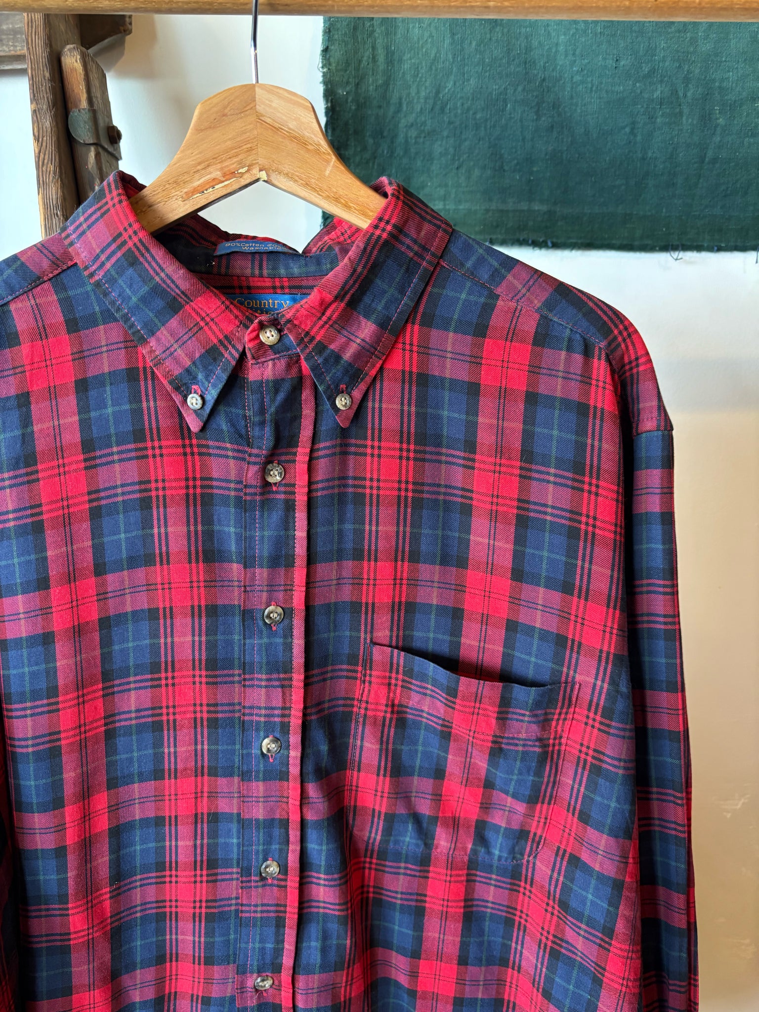 80s Pendleton Red Checked Country Traditionals Shirt - XL