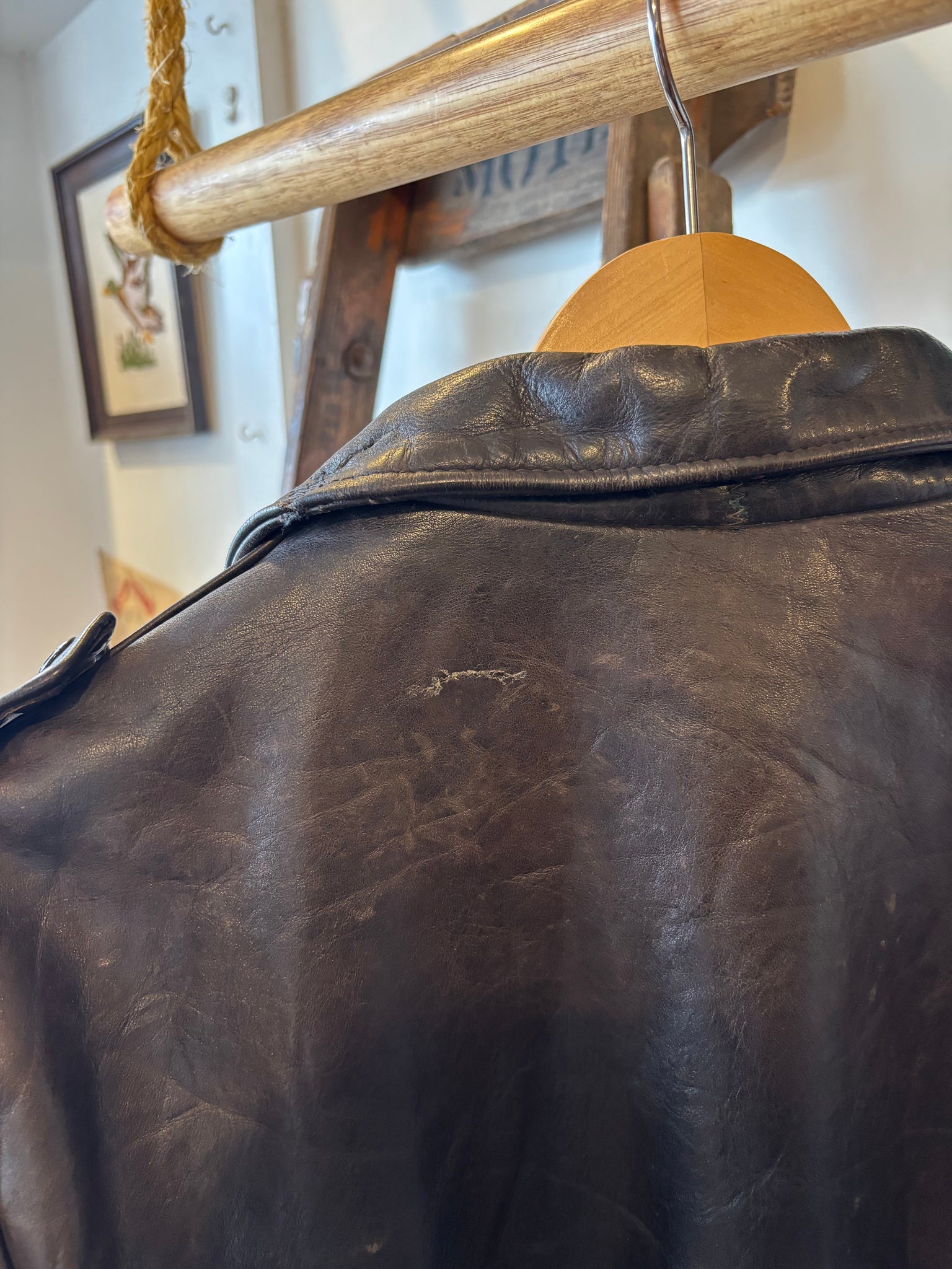 Schott BrownLeather Flight Jacket - XL