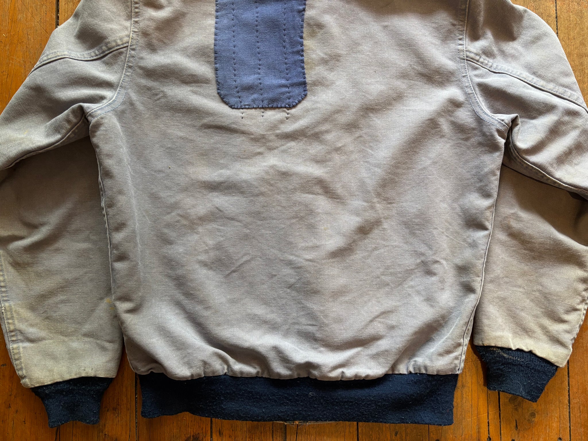 80s Carhartt Hooded Jacket in Steel Blue - M